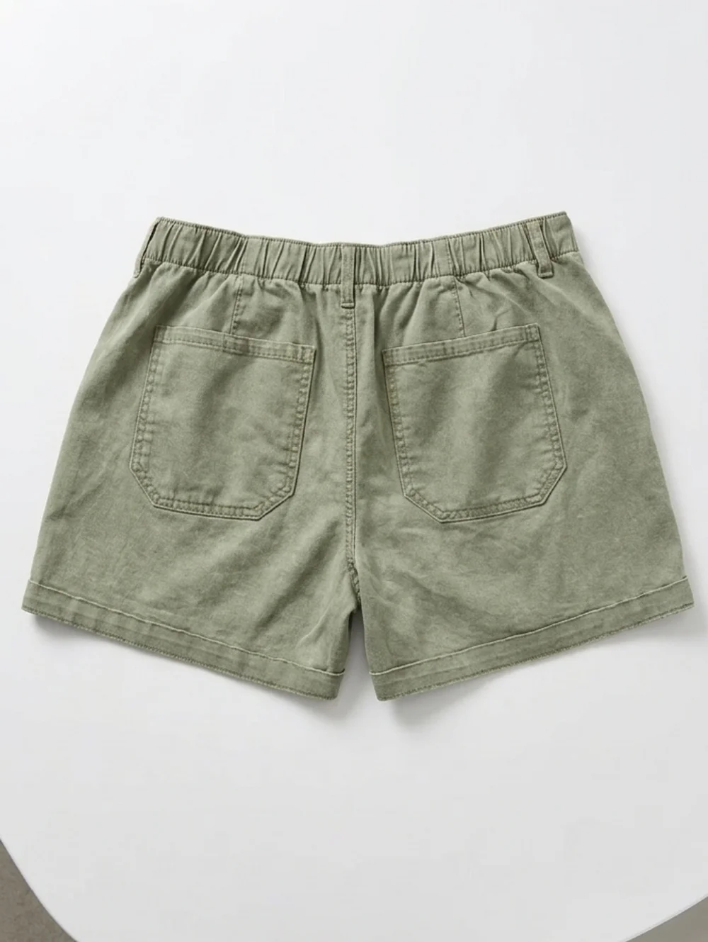 TERRA SKY Olive Drawstring Women’s Shorts - Picture 2 of 5